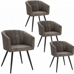 EUGAD Esszimmerstuhl, 4er-Set Esszimmerstuhl Polsterstuhl aus Stoffbezug Dunkelbraun Grau -TischStuhl Verkäufe d8e09461 aa45 5790 acf3 e93e8517e758