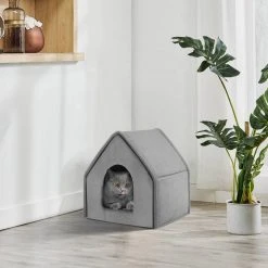 EUGAD Tierhaus, Hundehaus Hundehöhle Katzenhaus Katzenhöhle für Französische Bulldogge Jack Russell Terrier Welpen Grau M -TischStuhl Verkäufe d97e32b7 63e7 5fcf a42f 24be7a32e875