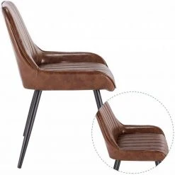 EUGAD Esszimmerstuhl, 2 Stücke Esszimmerstuhl Küchenstuhl Kunstleder Braun, Dunkelbraun, Dunkelgrün, Grau, Schwarz -TischStuhl Verkäufe dcafe599 ec4c 5fdc 9434 6602ca8b7c1a