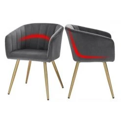 EUGAD Esszimmerstuhl (4 Stück), 4er-Set Esszimmerstuhl Polsterstuhl aus Samt Dunkelgrün Dunkelgrau, Dunkelgrün, Rosa, Schwarz -TischStuhl Verkäufe dd86af68 8110 4096 9227 d1ea904ad874