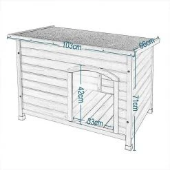 EUGAD Tierhaus, Hundehütte Hundehaus Massivholz draußen Wetterfest Aufklappbar Hellrot 103 x 66 x 71 cm -TischStuhl Verkäufe de378718 1954 599a 8842 7be4ebdd4bac