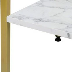 EUGAD Bücherregal, Standregal Badregal Bücherregal Küchenregal Schuhregal aus Holz und Stahl, mit 4 Ablagen, 34 x 35 x 148 cm Golden-Wei&szlig;er Marmor, Schwarz Marmor, Vintage -TischStuhl Verkäufe dee3af62 bd62 5c14 96e9 2657429a924b