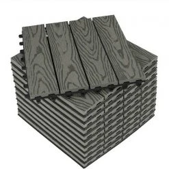 EUGAD WPC-Fliesen, WPC Fliesen Klickfliesen in Holzoptik 11 Stücke für 1m² Grau Anthrazit, Braun, Coffee, Hellgrau -TischStuhl Verkäufe df74026a 29d6 50a3 9224 0fca7e97b06d