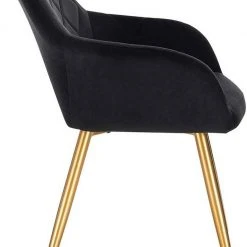 EUGAD Esszimmerstuhl (1 Stück), Wohnzimmerstuhl aus Samt Polsterstuhl mit Armlehnen und Rückenlehne, Gestell aus Metall mit goldenen Beine Dunkelgrau Schwarz 21 EUGAD Esszimmerstuhl (1 Stück), Wohnzimmerstuhl aus Samt Polsterstuhl mit Armlehnen und Rückenlehne, Gestell aus Metall mit goldenen Beine Dunkelgrau Schwarz -TischStuhl Verkäufe dfb63a63 86f9 4b99 b538 72f554c1987b