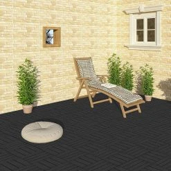 EUGAD WPC-Fliesen, 22 Stück WPC Terrassenfliesen in T-Form 30x30cm Dunkelgrau Anthrazit, Braun, Hellgrau -TischStuhl Verkäufe dff797ec e5ed 534c bb9e 100c2d1efd6b