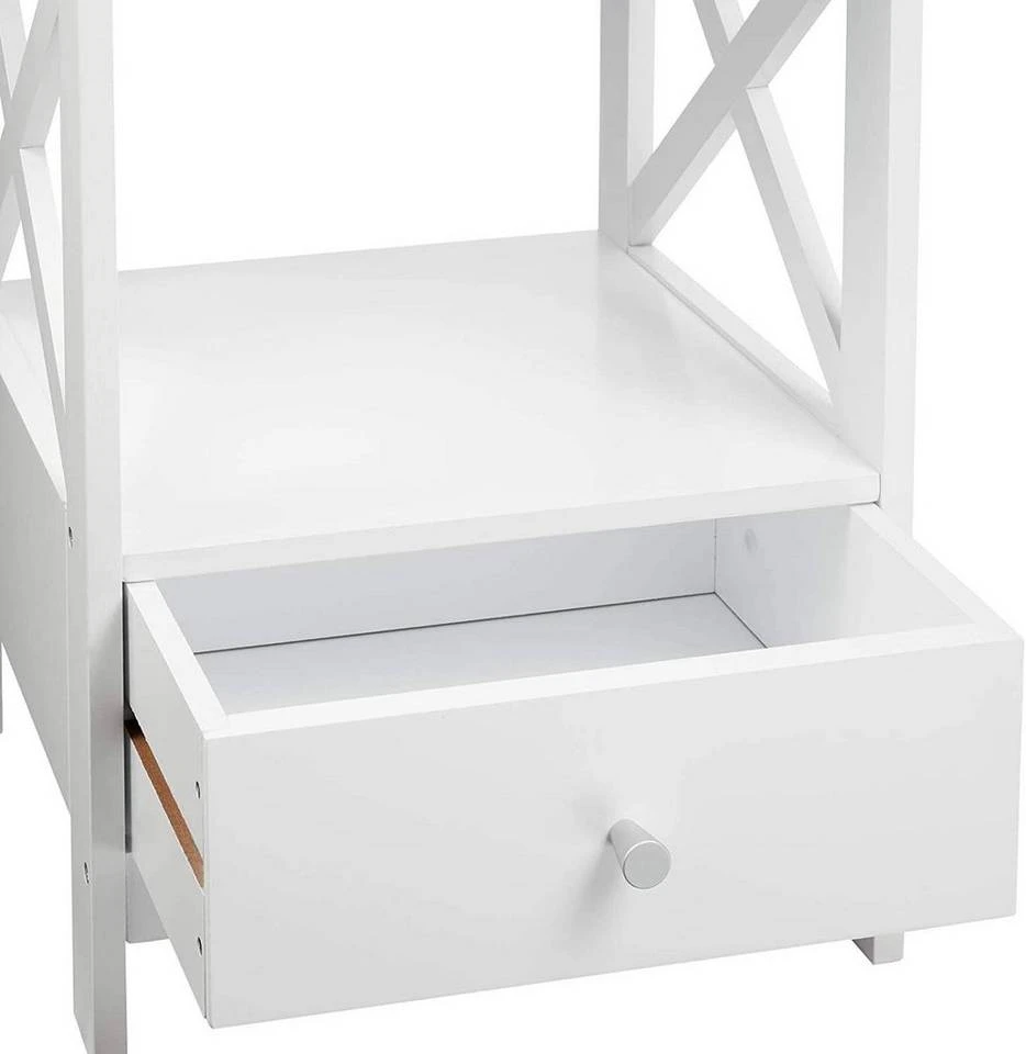 EUGAD Nachttisch, 2er-Set Beistelltisch Nachtschrank Nachtkommode Sofatisch aus MDF mit Schublade und Ablage für Schlafzimmer oder Wohnzimmer Weiß 7 EUGAD Nachttisch, 2er-Set Beistelltisch Nachtschrank Nachtkommode Sofatisch aus MDF mit Schublade und Ablage für Schlafzimmer oder Wohnzimmer Weiß – Bild 7