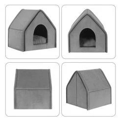 EUGAD Tierhaus, Hundehaus Hundehöhle Katzenhaus Katzenhöhle für Französische Bulldogge Jack Russell Terrier Welpen Grau M -TischStuhl Verkäufe e00741d9 c732 524e afed cfb979ecd688