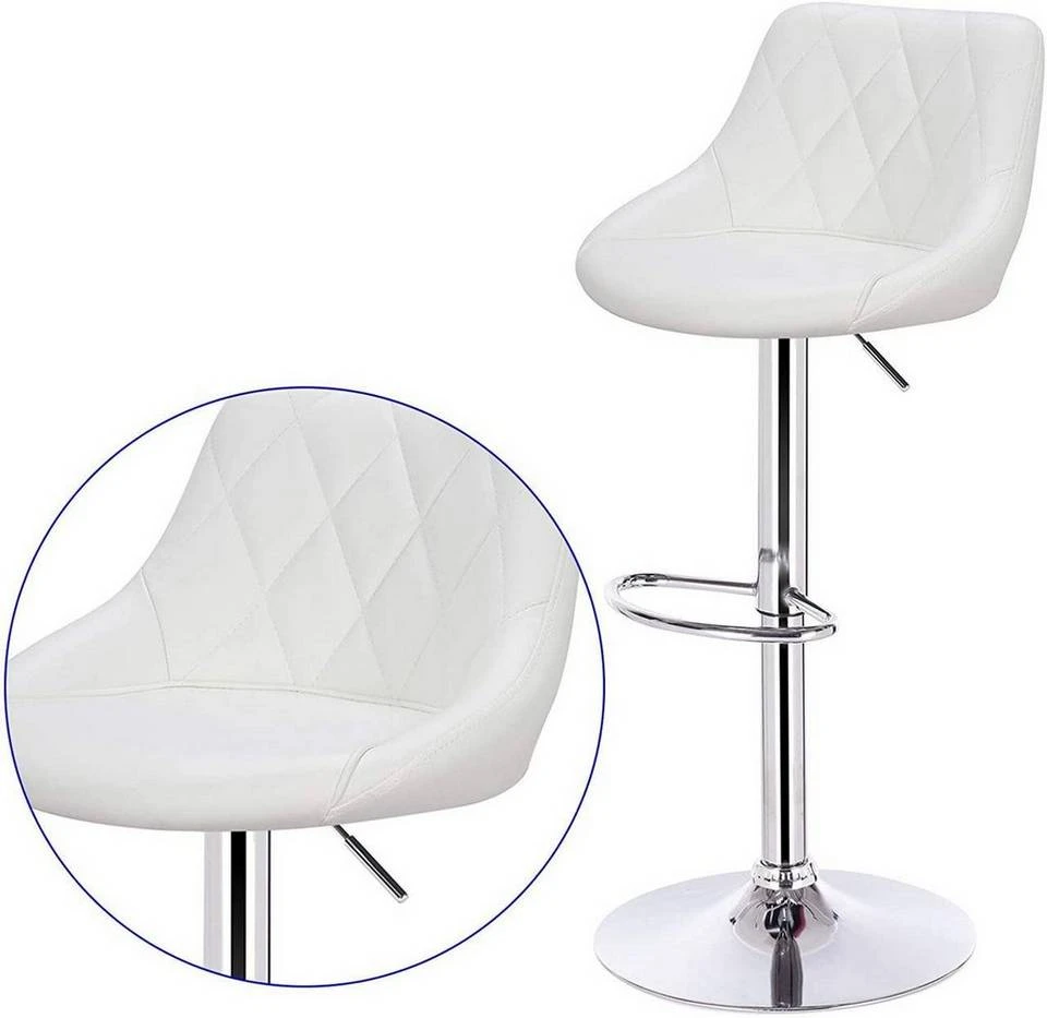EUGAD Barhocker, 2er-Set Barstühle, höhenverstellbar, 360°drehbar Weiß Bordeaux, Cremeweiß, Grau, Khaki, Rot, Schwarz, Weiß 5 EUGAD Barhocker, 2er-Set Barstühle, höhenverstellbar, 360°drehbar Weiß Bordeaux, Cremeweiß, Grau, Khaki, Rot, Schwarz, Weiß – Bild 5