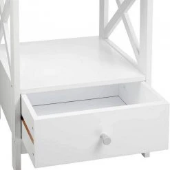 EUGAD Nachttisch, Beistelltisch Nachtschrank Nachtkommode Sofatisch aus MDF mit Schublade und Ablage für Schlafzimmer oder Wohnzimmer Weiß -TischStuhl Verkäufe e0abc948 d89e 5bb6 b63e 6ed8189bb93c