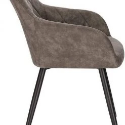 EUGAD Esszimmerstuhl (1 Stück), Wohnzimmerstuhl aus Stoff, Polsterstuhl mit Armlehnen und Rückenlehne, Gestell aus Metall Anthrazit, Braun, Grau -TischStuhl Verkäufe e1aa41cd eb99 5f09 bc21 0b5ddd53d2aa