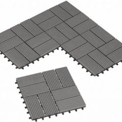 EUGAD WPC-Fliesen, 22 Stück WPC Terrassenfliesen Klickfliesen 30x30cm Coffee Anthrazit, Dunkelgrau, Hellgrau -TischStuhl Verkäufe e4b11777 02d9 58f0 a7ac 374fe96320f7