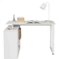 EUGAD Schreibtisch, mit Ablagen Holz 116x75x80cm Dunkelbuche Helleiche, Wei&szlig; -TischStuhl Verkäufe e57e1fa9 cf7b 580f 9ce2 c825ae46cc26