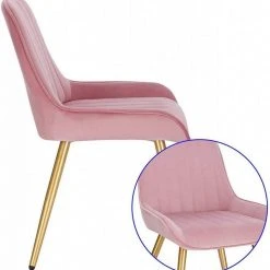 EUGAD Esszimmerstuhl (2 Stück), Küchenstuhl Wohnzimmerstuhl Sitzfläche aus Samt mit Metallbeine,Stuhl für Esszimmer Wohnzimmer Küche, Hellgrau Bordeaux, Dunkelgrau, Dunkelgr&uuml;n, Rosa -TischStuhl Verkäufe e60b16c7 3530 5ee7 b1d8 df971334313a