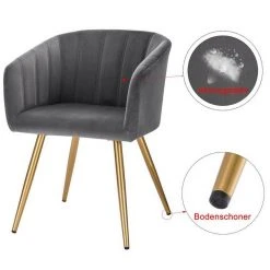 EUGAD Esszimmerstuhl, 2er-Set Esszimmerstuhl Polsterstuhl aus Samt Dunkelgrün Dunkelgrau, Dunkelgr&uuml;n, Rosa, Schwarz -TischStuhl Verkäufe e70cb95c d6de 4c77 9ab0 144836da952b