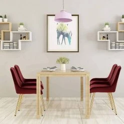 EUGAD Esszimmerstuhl, 4 Stücke Retro Küchenstuhl Sitzfläche aus Samt mit Metallbeine Dunkelgrün Bordeaux, Dunkelgrau, Dunkelgr&uuml;n, Hellgrau, Rosa, Schwarz -TischStuhl Verkäufe e71c9cf2 7cc0 5178 99e2 e3ed4c244823