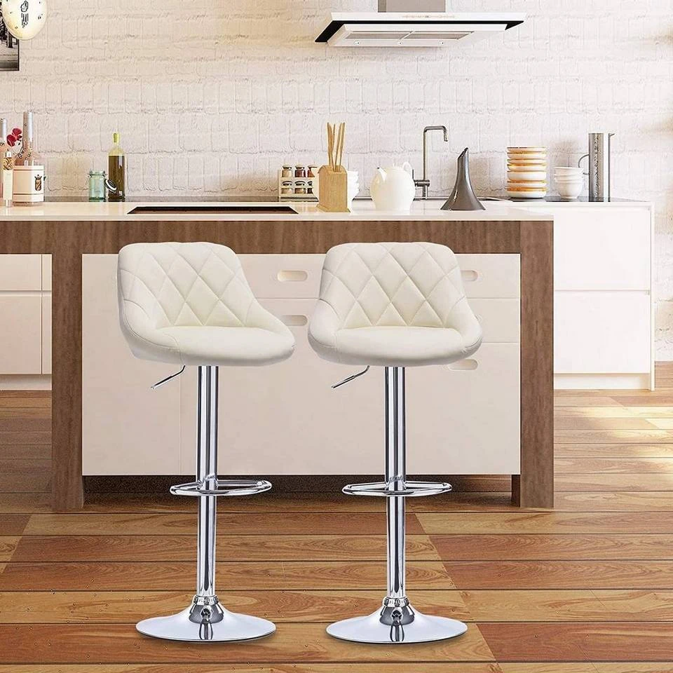 EUGAD Barhocker, 2er-Set Barstühle, höhenverstellbar, 360°drehbar Weiß Bordeaux, Cremeweiß, Grau, Khaki, Rot, Schwarz, Weiß 14 EUGAD Barhocker, 2er-Set Barstühle, höhenverstellbar, 360°drehbar Weiß Bordeaux, Cremeweiß, Grau, Khaki, Rot, Schwarz, Weiß – Bild 14