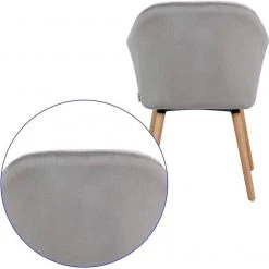 EUGAD Polsterstuhl (2 Stück), Küchenstühle aus Samt mit Arm-Rücklehne -TischStuhl Verkäufe e969d19c 328b 5277 a393 df505e5956b8