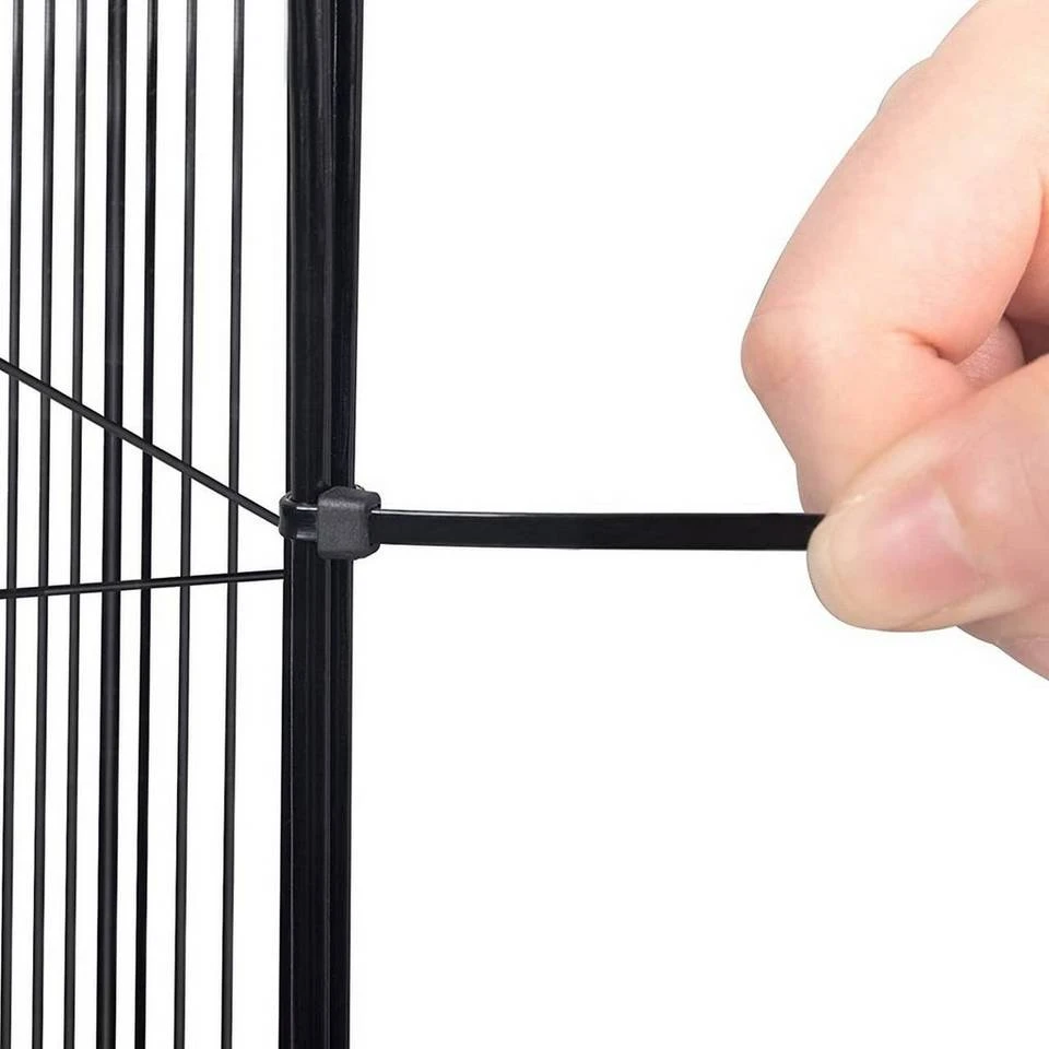 EUGAD Freigehege, Freigehege für Kaninchen Hasen Meerschweinchen Welpenauslauf Laufgitter mit Tür Doppelstöckig DIY 22 Platten Schwarz 140 x 70 x 70 cm 7 EUGAD Freigehege, Freigehege für Kaninchen Hasen Meerschweinchen Welpenauslauf Laufgitter mit Tür Doppelstöckig DIY 22 Platten Schwarz 140 x 70 x 70 cm – Bild 7