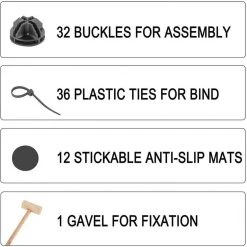 EUGAD Freigehege, DIY 16 Platten Schwarz Laufstall Kleintiere Schwarz 109x109x39cm -TischStuhl Verkäufe e97c3897 9967 506f a727 4f336e3d7b5e