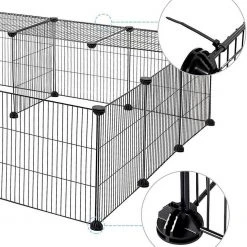 EUGAD Freigehege, DIY 16 Platten Schwarz Laufstall Kleintiere Schwarz 109x109x39cm -TischStuhl Verkäufe eae9f1e5 4c3e 5bcc 8e4b c806cdb585dd