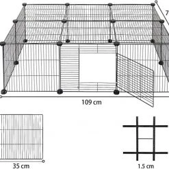 EUGAD Freigehege, Freigehege DIY Laufstall Kleintiere 109x74x39cm -TischStuhl Verkäufe eb2fd13d e2e2 5437 8718 26068ebe7401