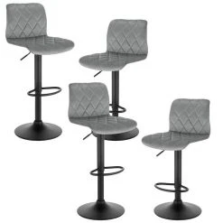 EUGAD Barhocker (2 St), Barhocker Drehstuhl Tresenhocker Barstuhl, Sitzfläche aus Samt mit Rücklehne Höhenverstellbar -TischStuhl Verkäufe ebbc5cb6 0c32 4fff bf2f 84106e19986f