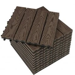 EUGAD WPC-Fliesen, WPC Fliesen Klickfliesen in Holzoptik 11 Stücke für 1m² Grau Anthrazit, Braun, Coffee, Hellgrau -TischStuhl Verkäufe ebd0519b db6a 5be2 8500 07593f2cf94b