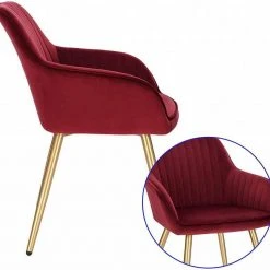 EUGAD Esszimmerstuhl, stühle 2er-Set,Samt,mit goldener Metallbeinen Blau, Bordeaux, Dunkelgrau, Dunkelgr&uuml;n, Hellgrau, Rosa, Schwarz -TischStuhl Verkäufe ebeecf00 f7e7 5163 8a26 fca22e4852be
