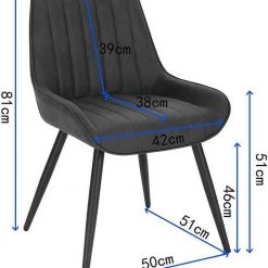 EUGAD Esszimmerstuhl, Polsterstuhl 2er-Set,Sitzfläche aus Stoffbezug Anthrazit, Dunkelbraun, Dunkelgrau -TischStuhl Verkäufe ecfb41c8 b9de 57a3 bbe1 934d95872db6