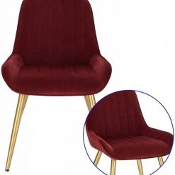 EUGAD Esszimmerstuhl, 4 Stücke Retro Küchenstuhl Sitzfläche aus Samt mit Metallbeine Dunkelgrün Bordeaux, Dunkelgrau, Dunkelgr&uuml;n, Hellgrau, Rosa, Schwarz -TischStuhl Verkäufe ed1fb1a7 10c7 5753 88f1 155fafe56ba4