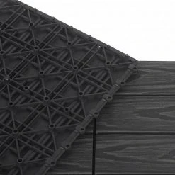 EUGAD WPC-Fliesen, 11 Stück WPC Terrassenfliesen 30x30cm Holzstruktur Anthrazit Coffee, Dunkelgrau, Hellgrau -TischStuhl Verkäufe ee56cffd 7617 508a 99cd 3bf00054b5ee