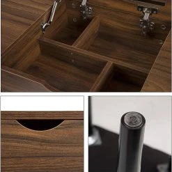 EUGAD Schminktisch, mit Aufklappbarem Spiegel, Schreibtisch mit 2 Schubladen, 100x40x75cm(L*B*H), Kosmetiktisch Computertisch mit große Tischplatte Eiche Wei&szlig; -TischStuhl Verkäufe ee60a21c 5fe7 5fe1 8ec0 dcbfc9191c79