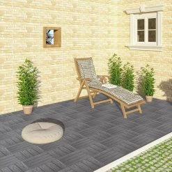 EUGAD WPC-Fliesen, 22 Stück WPC Terrassenfliesen 30x30cm Holzstruktur Coffee Anthrazit, Dunkelgrau, Hellgrau -TischStuhl Verkäufe ef85037f 7556 5c81 a82a e2c8c5c71eb1