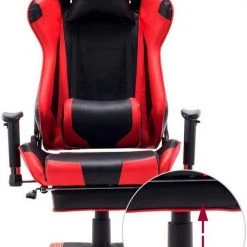 EUGAD Gaming Chair, Bürostuhl Schreibtischstuhl, Kunstleder, mit Ledenkissen Kopfstütze einstellbaren Armlehnen Weiß Grau, Rot, Wei&szlig; -TischStuhl Verkäufe efd76ddb 4e4f 5142 b072 7aa956c9e2df