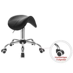 EUGAD Drehstuhl (1 Stück), Sattelhocker gepolstert höhenverstellbar aus Kunstleder Grau Schwarz, Wei&szlig; -TischStuhl Verkäufe f00f78e2 2484 586d 86bc 7f1d2c55aff5