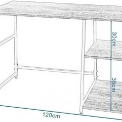 EUGAD Schreibtisch (1-St), Computertisch Bürotisch mit Ablage, 120x60x76cm, Holz Vintage -TischStuhl Verkäufe f05296f5 7e69 528c bbb9 3b97a18afbc3
