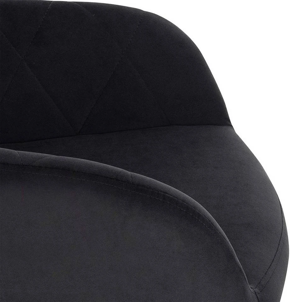 EUGAD Esszimmerstuhl (1 Stück), Wohnzimmerstuhl aus Samt Polsterstuhl mit Armlehnen und Rückenlehne, Gestell aus Metall mit goldenen Beine Dunkelgrau Schwarz 12 EUGAD Esszimmerstuhl (1 Stück), Wohnzimmerstuhl aus Samt Polsterstuhl mit Armlehnen und Rückenlehne, Gestell aus Metall mit goldenen Beine Dunkelgrau Schwarz – Bild 12