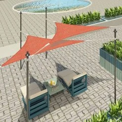 EUGAD Sonnensegel »Z-SSS1188ter21«, Sonnenschutz wasserabweisend HDPE Terrakotta 250 x 350 x 250 cm -TischStuhl Verkäufe f0ec7858 6da8 542e a5e3 f695695d51e5