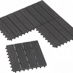 EUGAD WPC-Fliesen, 11 Stück WPC Terrassenfliesen 30x30cm Holzstruktur Anthrazit Coffee, Dunkelgrau, Hellgrau -TischStuhl Verkäufe f2e2db73 fda2 5806 bad0 14050a990a48