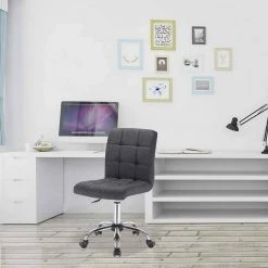 EUGAD Schreibtischstuhl, Bürohocker Schreibtischstuhl Rollhocker drehbar höhenverstellbar Stoffbezug Metall Dunkelgrau, Hellgrau 23 EUGAD Schreibtischstuhl, Bürohocker Schreibtischstuhl Rollhocker drehbar höhenverstellbar Stoffbezug Metall Dunkelgrau, Hellgrau -TischStuhl Verkäufe f3423565 62ee 5d07 8684 3d13927b12a7