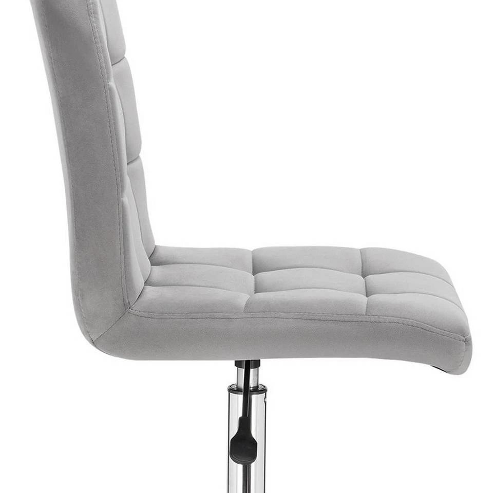 EUGAD Schreibtischstuhl, Arbeitshocker Bürohocker Samt Metall, 360° drehbar, Rosa Hellgrau 14 EUGAD Schreibtischstuhl, Arbeitshocker Bürohocker Samt Metall, 360° drehbar, Rosa Hellgrau – Bild 14