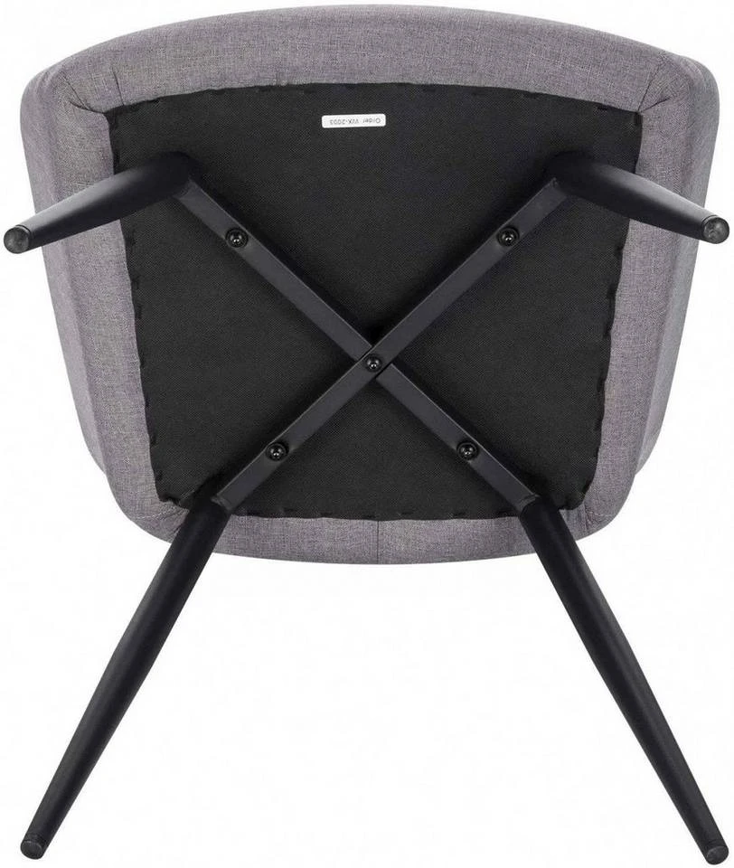 EUGAD Esszimmerstuhl (2 Stück), Wohnzimmerstuhl aus Leinen Polsterstuhl mit Armlehnen und Rückenlehne schwarze Gestell aus Metall Hellgrau Dunkelgrau 7 EUGAD Esszimmerstuhl (2 Stück), Wohnzimmerstuhl aus Leinen Polsterstuhl mit Armlehnen und Rückenlehne schwarze Gestell aus Metall Hellgrau Dunkelgrau – Bild 7