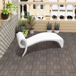 EUGAD WPC-Fliesen, 11 Stück WPC Terrassenfliesen Klickfliesen 30x30cm Hellgrau Anthrazit, Coffee, Dunkelgrau -TischStuhl Verkäufe f57ce628 ad71 50f8 80f4 6a8eb3174310