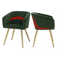 EUGAD Esszimmerstuhl (4 Stück), 4er-Set Esszimmerstuhl Polsterstuhl aus Samt Dunkelgrün Dunkelgrau, Dunkelgrün, Rosa, Schwarz -TischStuhl Verkäufe f5d46943 1dc2 406d a804 be63862d1c41