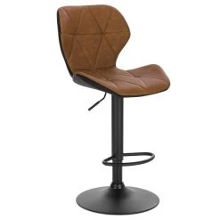 EUGAD Barhocker, 4er-Set mit Rückenlehne aus Kunstleder Metall Braun Anthrazit, Dunkelbraun, Grau -TischStuhl Verkäufe f65aadf6 7301 41a0 93d5 c61e47e12540