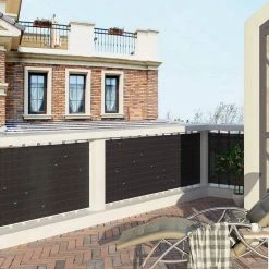 EUGAD Balkonsichtschutz PVC Sichtschutzmatte Grau 3 x 1 m (L x B), Balkon & Terrasse Gartenzaun -TischStuhl Verkäufe f6a7b498 698a 5799 8994 c8fd142cb983