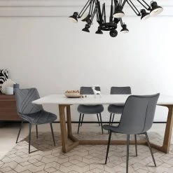 EUGAD Esszimmerstuhl (2 Stück), Küchenstuhl, Polsterstuhl Stuhl,Wohnzimmerstuhl ohne Armlehne, Metallbeine, Samt, Hellgrau Dunkelgrau, Schwarz -TischStuhl Verkäufe f7f3a2a7 d831 4b9b 9854 66ed0ee74276