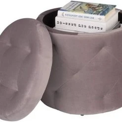 EUGAD Sitzhocker, Sitztruhe mit Stauraum, Sitz rund mit Deckel, Samt, ca.27L, Rosa Dunkelgrau, Hellgrau -TischStuhl Verkäufe f808c965 d6f9 5529 bff5 6d2847705f15