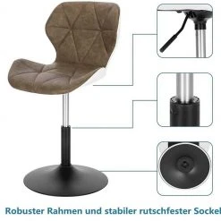 EUGAD Barhocker (2 St), niedriger Barhocker 360° Drehstuhl mit Rückenlehne 120kg belastbar Stuhl höhenverstellbar Kunstleder Sitzhöhe 40-54cm Dunkelbraun Weiß Anthrazit+Wei&szlig;, Dunkelbraun+Wei&szlig; -TischStuhl Verkäufe f8270ba2 9b9c 4cd9 88a9 bb72ad34a174