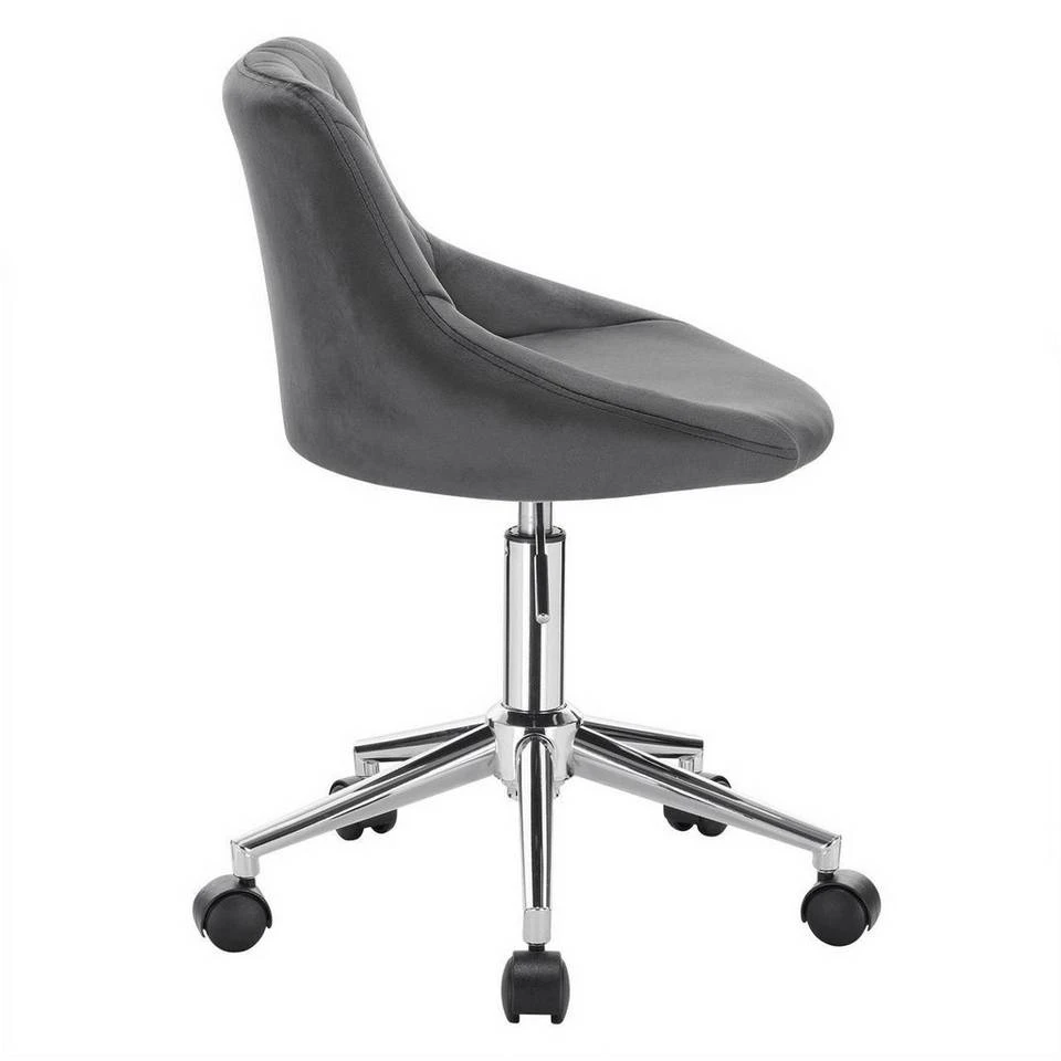 EUGAD Schreibtischstuhl (1 Stück), Bürohocker Rollhocker mit Rollen, Samt, höhenverstellbar, Rosa Dunkellgrau, Hellgrau 18 EUGAD Schreibtischstuhl (1 Stück), Bürohocker Rollhocker mit Rollen, Samt, höhenverstellbar, Rosa Dunkellgrau, Hellgrau – Bild 18